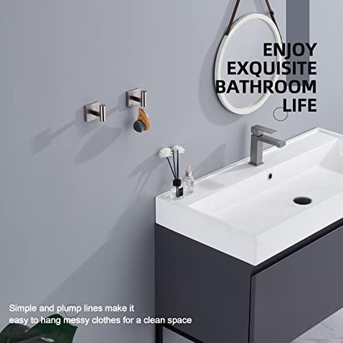 KOKOSIRI Robe Hook Rustproof Stainless Steel Bath Towel Hook Set