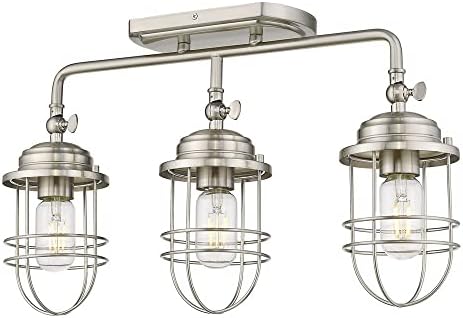 Golden Lighting Seaport 3 Light Semi-Flush Ceiling - 60W
