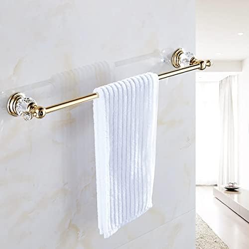 No Drill Towel Rail Space-Saving Brass Crystal Finish