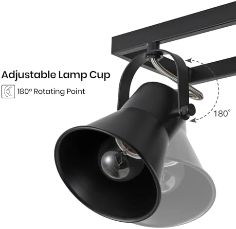 KEESFU Black Track Lighting for Kitchens Living Rooms