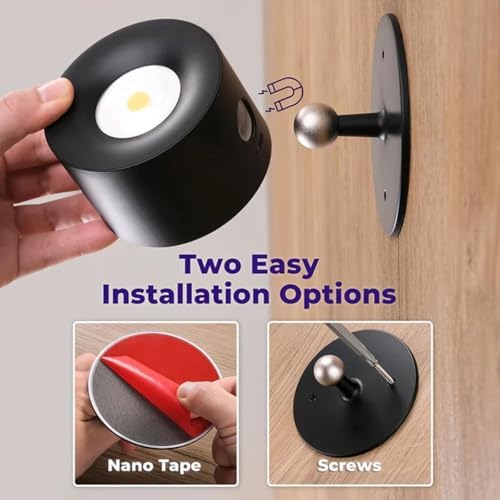 Glowright Lights 360 Rotating Magnetic LED Lights White Set of 2