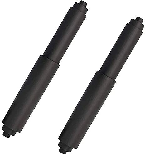 Two-Piece Adjustable Black Toilet Paper Holder Roller