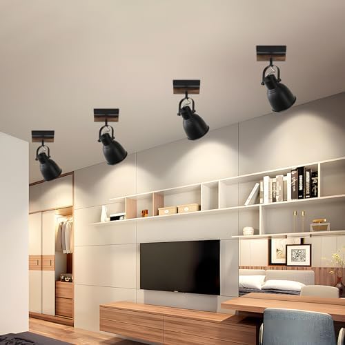KEESFU farmhouse flush mount ceiling light with rotatable light head