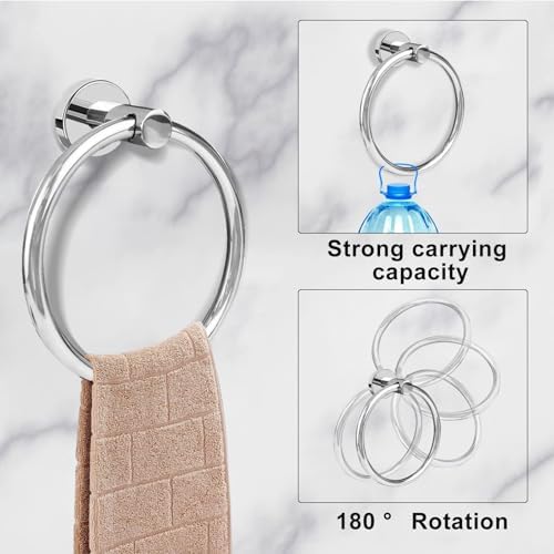 10-Piece Chrome Bathroom Accessories Set 24 Towel Bar More