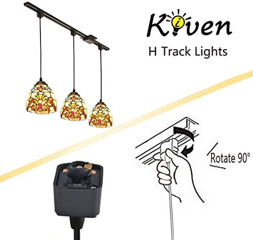 3-Light Stained Glass Pendant with Dimmable Bulbs