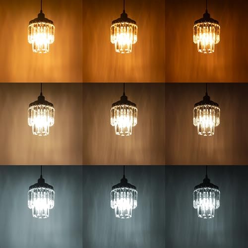 Adjustable Crystal Pendant with Remote Dimmer