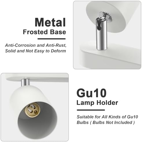 3-Piece Ceiling Track Lighting Kit for Rotating Use