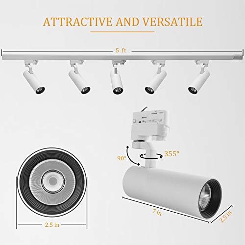 UPO Track Lighting Kit 5-LED 1500 Lumens