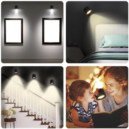 Glowright Lights 360 Rotating Magnetic LED Lights White Set of 2