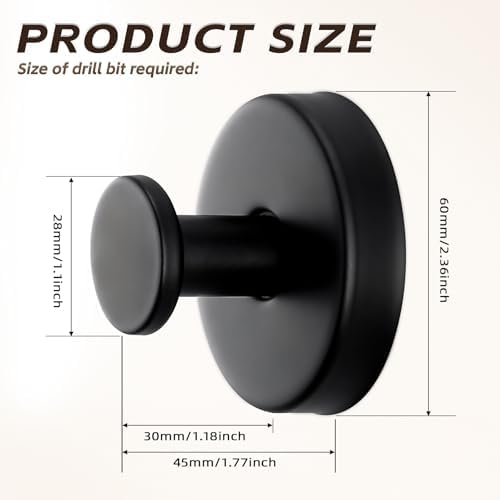Reusable Heavy Duty Suction Cup Hooks for Bathroom Kitchen Shower Matte Black
