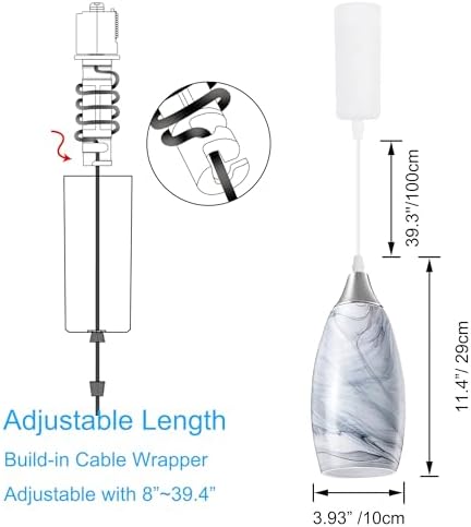 Kiven Modern Adjustable Track Lighting - Contemporary Hanging Pendants with Remote Control Dimming