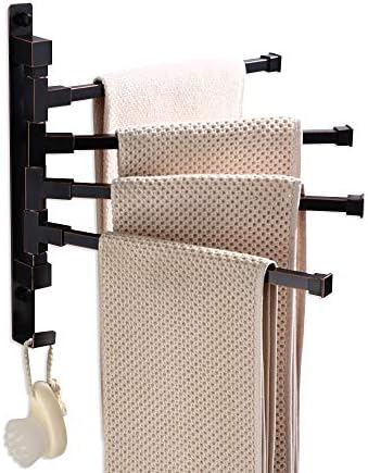 Space-Saving Oil-Rubbed Bronze Towel Holder