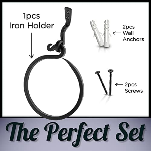 Stur-De Handmade Wrought Iron Towel Ring for Kitchen Bathroom