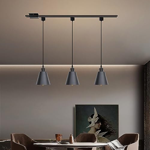 Modern Black Track Pendant Light for Restaurant Use