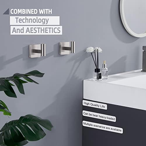 KOKOSIRI Robe Hook Rustproof Stainless Steel Bath Towel Hook Set