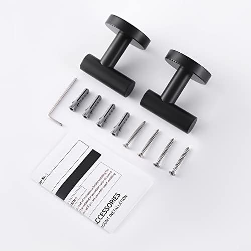 2-Pack Stainless Steel Wall-Mounted Towel Hook Set