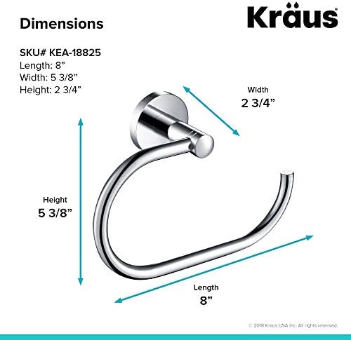 Kraus Elie Chrome bathroom towel ring