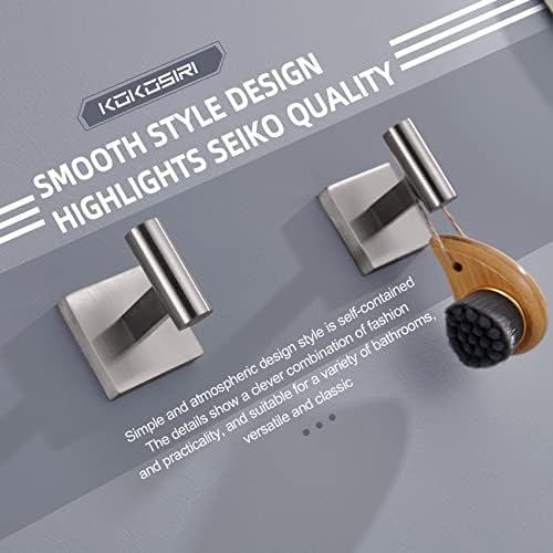 KOKOSIRI Robe Hook Rustproof Stainless Steel Bath Towel Hook Set