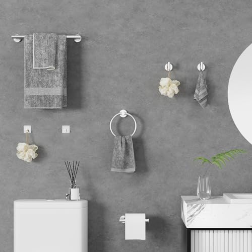Bathroom Hardware Towel Bar Set Brushed Nickel 5-Piece Set Hand toxin-free