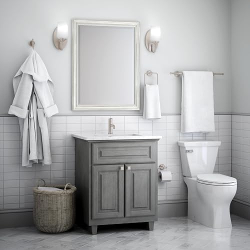 Versatile bath towel holder with SpotShield finish