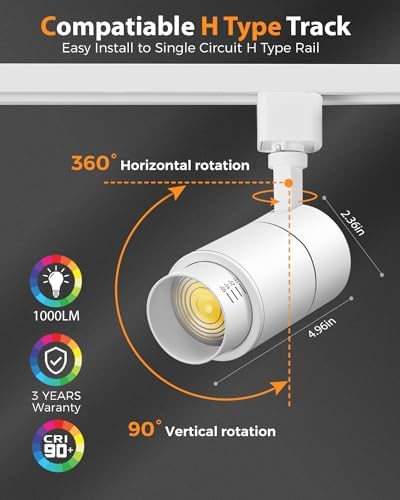 3-Color Adjustable LED Track Lighting Heads