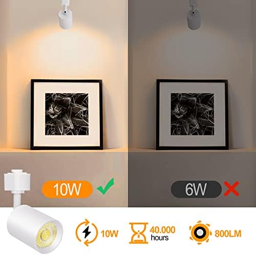 8-Piece 10W LED Track Lighting Heads CRI 90 3000K Warm White