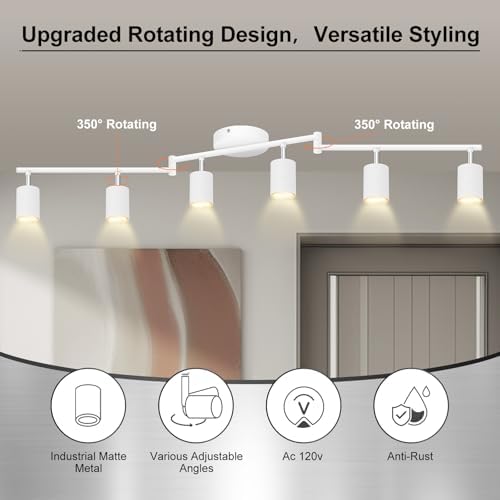 6-Light Track Ceiling Kit with Matte Black Finish