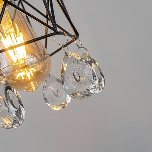 Stellar Track Pendant E26 Retro Star-Cube Cage Nordic-Style