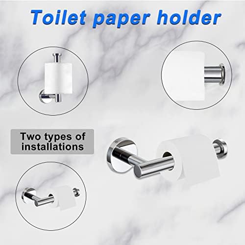 Sturdy 8-Piece Chrome Bath Hardware Set