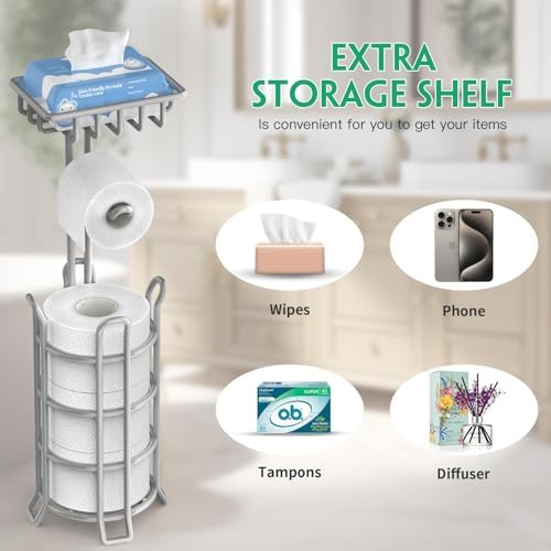 TomCare Toiletries Holder with Shelf - Durable and Easy to Use