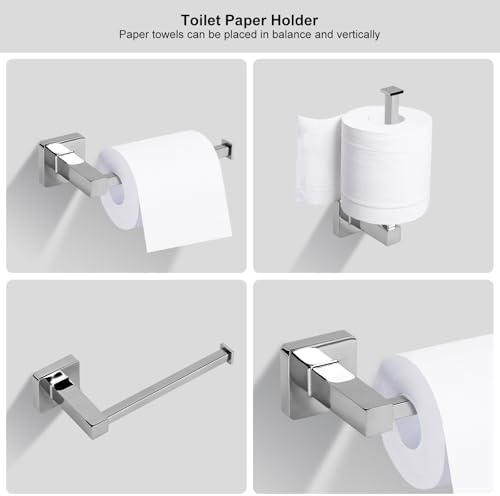 Premium Polished Chrome Bathroom Hardware Set for a Crystal-Clear Home