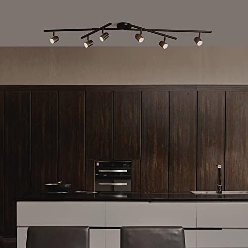 Super Bright 6-Light LED Track Lighting - Matte Black