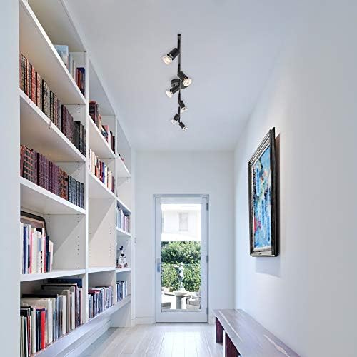 Globe Electric Payton 6-Foldable Track Lighting Matte Black - Modern Easy to Install
