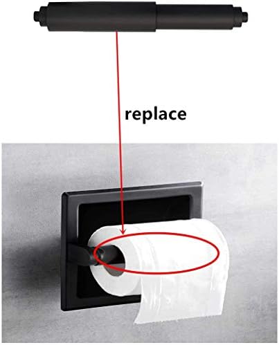 Two-Piece Adjustable Black Toilet Paper Holder Roller