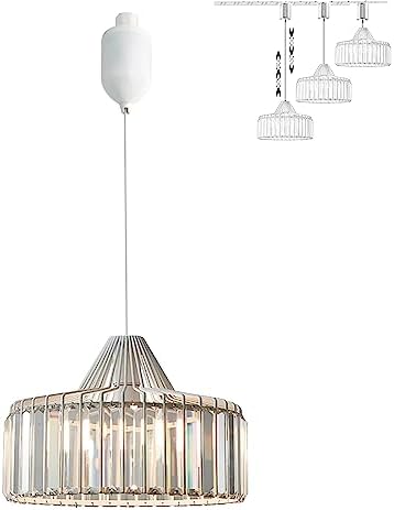 Sleek Crystal Track Pendant Light