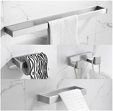 Sturdy Stainless Steel Towel Bar Set for the Bathroom