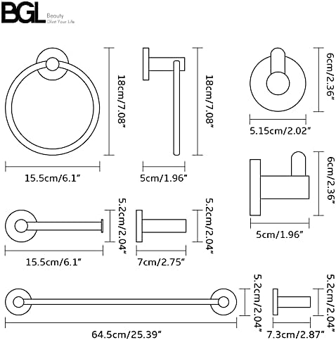 Stylish Chrome Bathroom Hardware Set