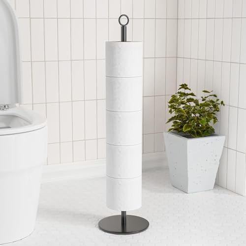 Stainless Steel Toilet Paper Holder Modern Design 5-6 Rolls Capacity
