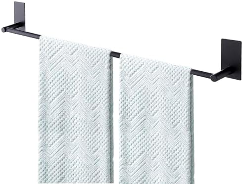 Songtec Adhesive Bath Towel Bar 24-Inch Black