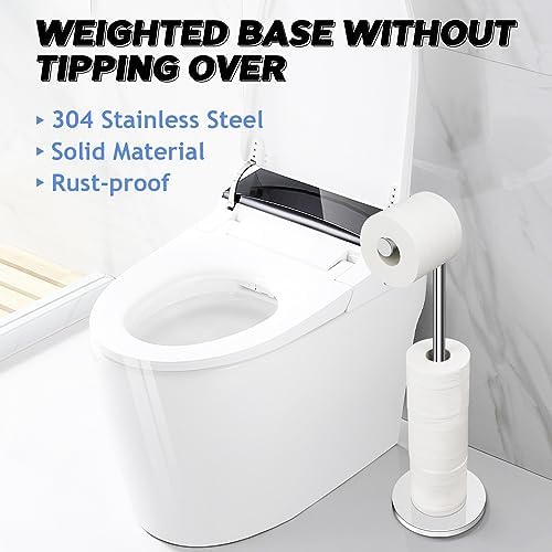 TACGEA Stainless Steel Toilet Paper Holder 4 Rolls Space-Saving Design