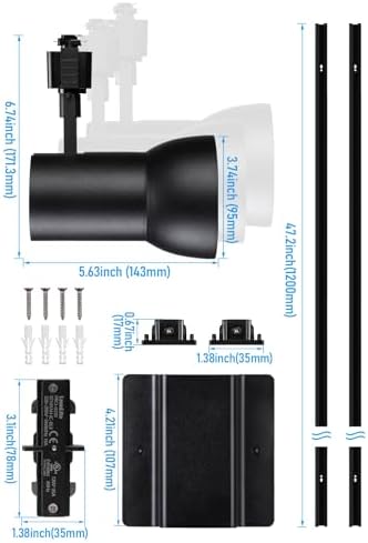 Elegant Aluminum Track Lighting Kit for Home Commercial Use
