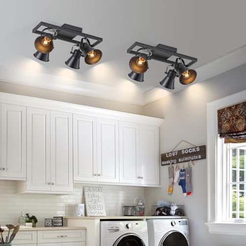 KEESFU Black Track Lighting for Kitchens Living Rooms