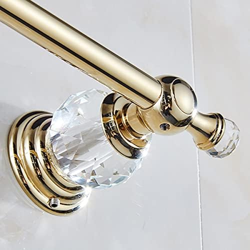 No Drill Towel Rail Space-Saving Brass Crystal Finish