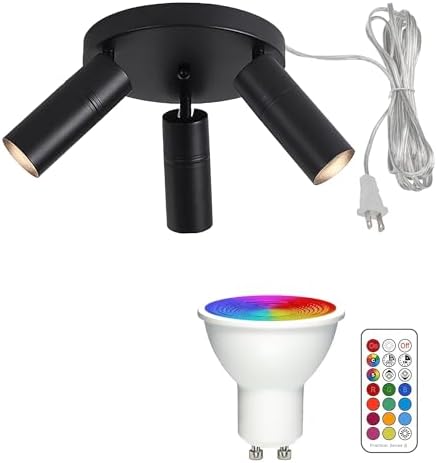 Adjustable Color-Change Ceiling Spotlight