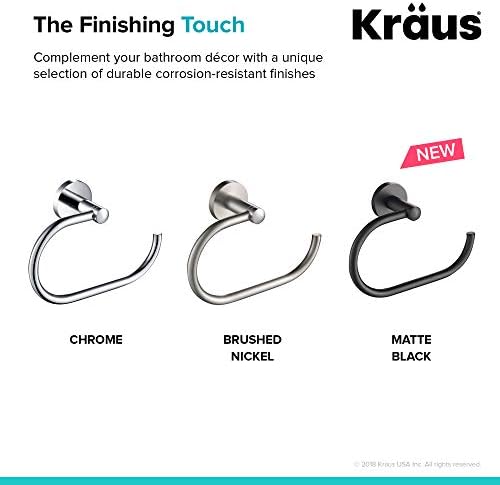 Kraus Elie Chrome bathroom towel ring