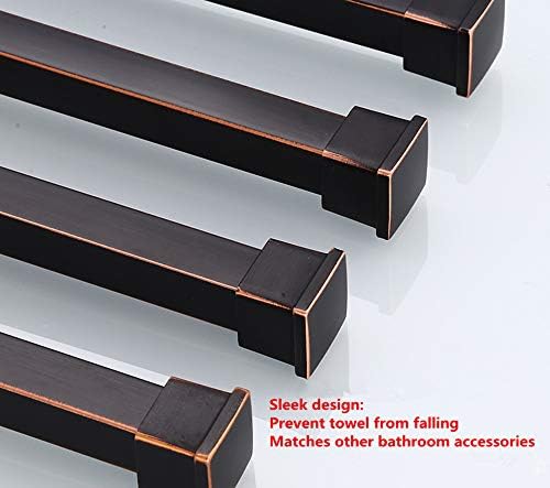 Space-Saving Oil-Rubbed Bronze Towel Holder