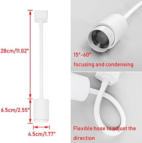Set of Three Flexible Modular Aluminum Track Lighting Systems with Cool White