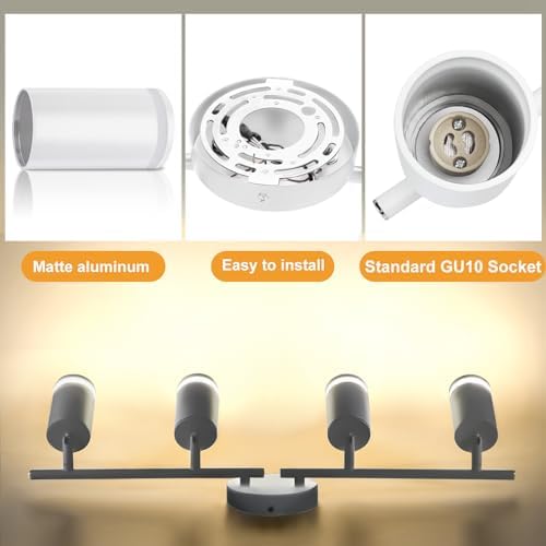 Modern LED Track Lighting Kit for Kitchen Home Office and More