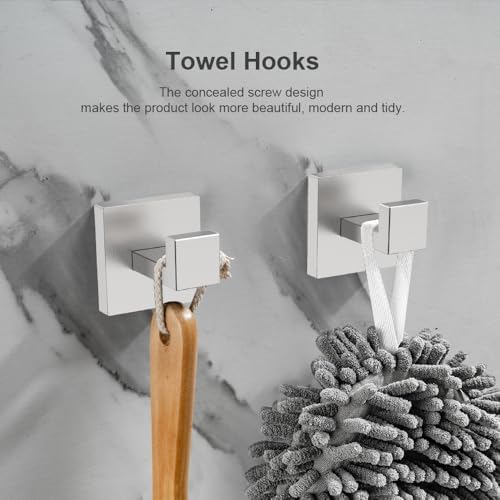 Stylish 5-Piece Bathroom Hardware Set with Brushed Nickel Finish
