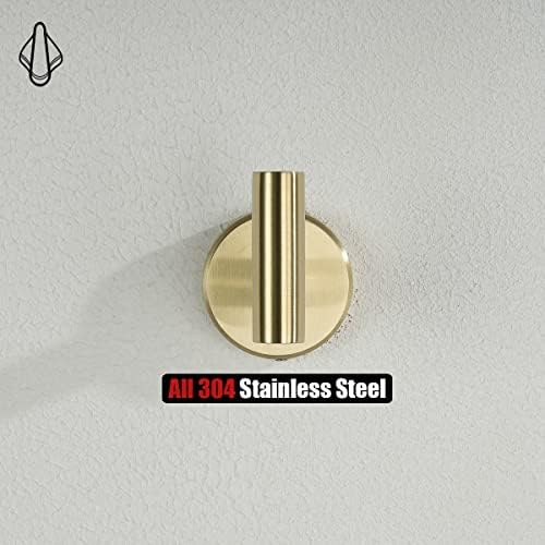 JQK 5-Piece Bathroom Hardware Set Brass Gold